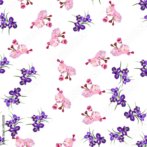 Fototapeta Naklejka Na Ścianę i Meble -  Purple Iris flowers