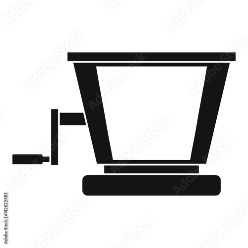 Old grape juicer icon, simple style
