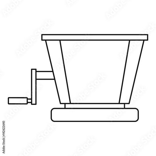 Retro juicer icon, outline style