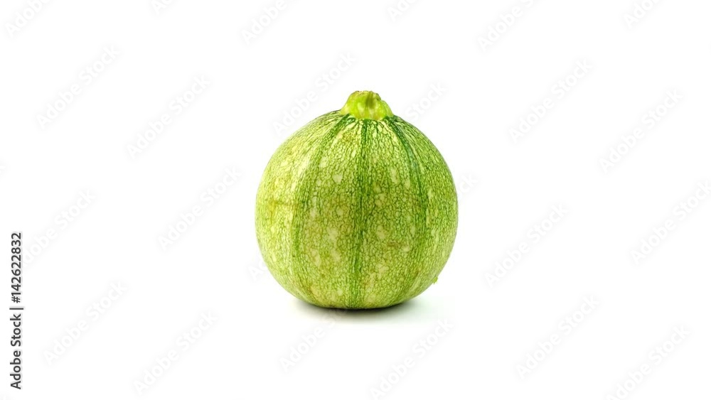 round courgettes zucchini on white background round courgettes zucchini on white background