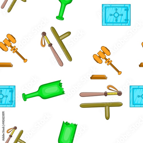 Law and justice pattern, cartoon style