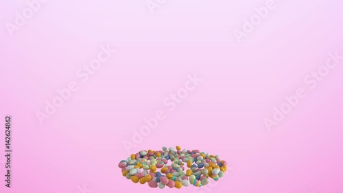 Easter eggs falling