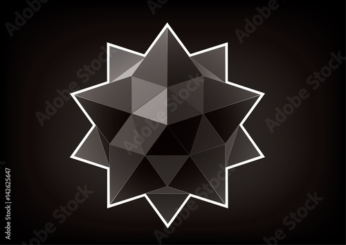 geometric figure in the form of star for graphic design