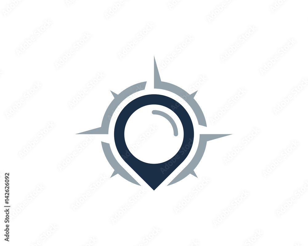 Compass Point Icon Logo Design Element