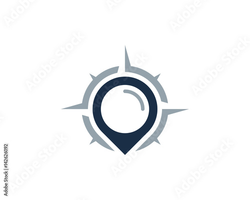 Compass Point Icon Logo Design Element