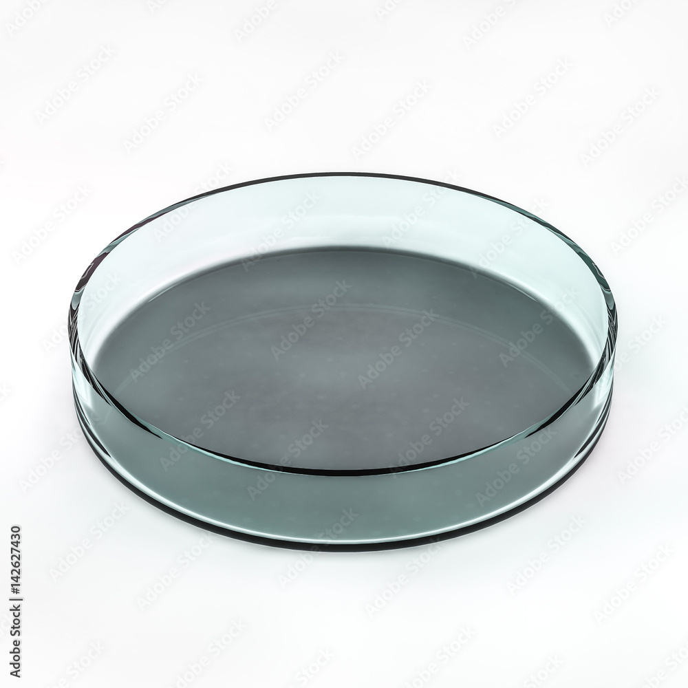 Glass plate for Analyzes. 3D rendering Glass plate for Analyzes. 3D rendering