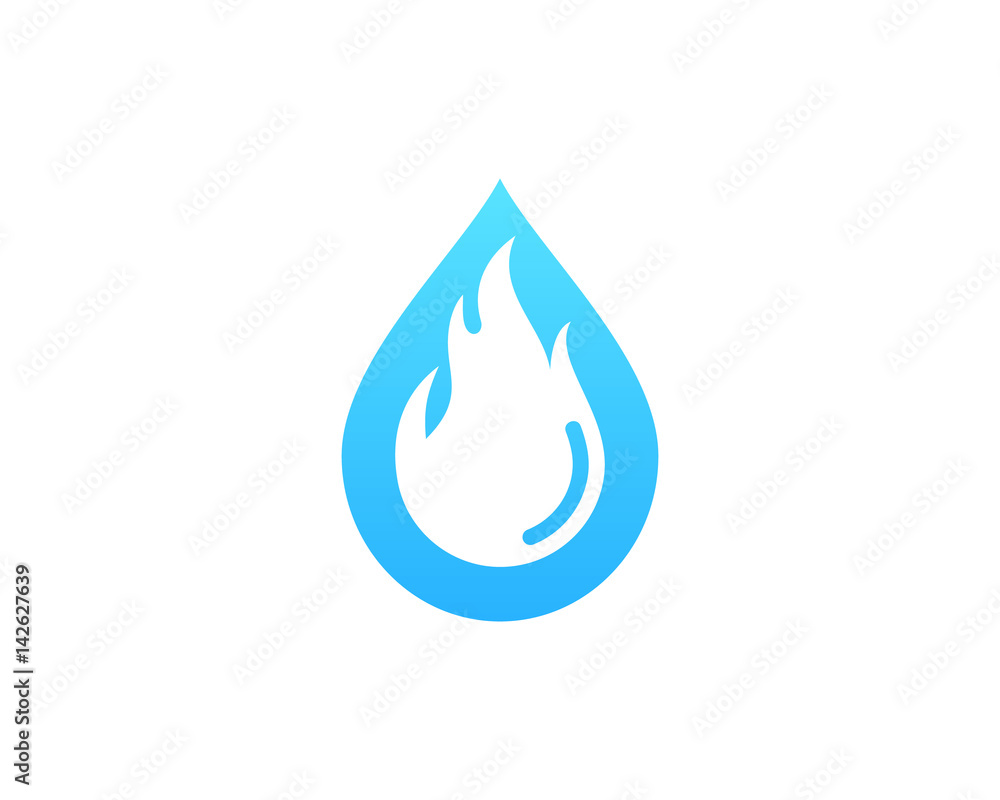 Fire Water Icon Logo Design Element Fire Water Icon Logo Design Element
