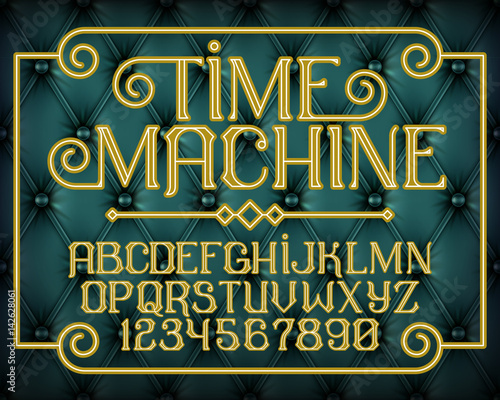Decorative vintage font Time Machine