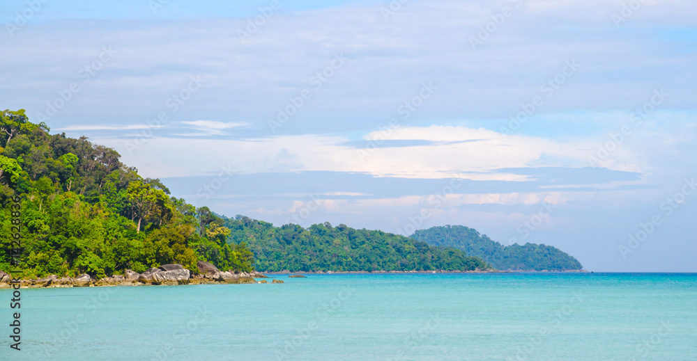 koh surin island blue sea and sand beach