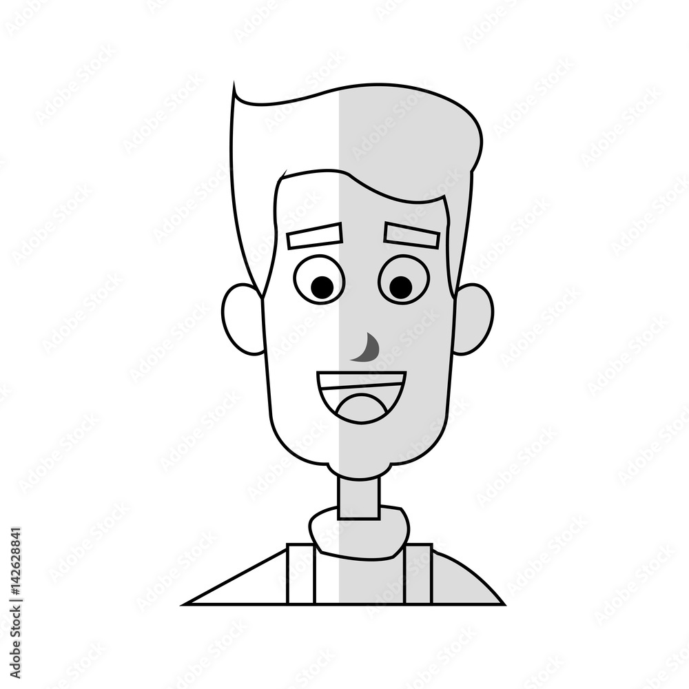 happy man cartoon icon over white background. vector illustration happy man cartoon icon over white background. vector illustration