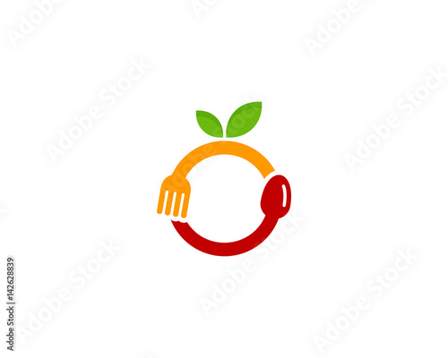 Fruit Cafe Icon Logo Design Element