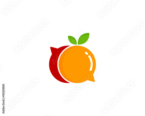 Fruit Talk Icon Logo Design Element