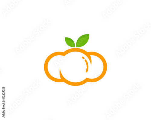 Cloud Fruit Icon Logo Design Element