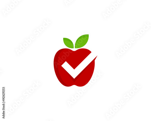Fruit Check Icon Logo Design Element
