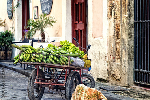 Fruit cart on the streets of Havana Cuba © kwphotog