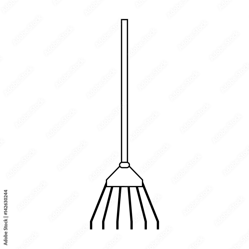 rake gardening tools icon image vector illustration design rake gardening tools icon image vector illustration design
