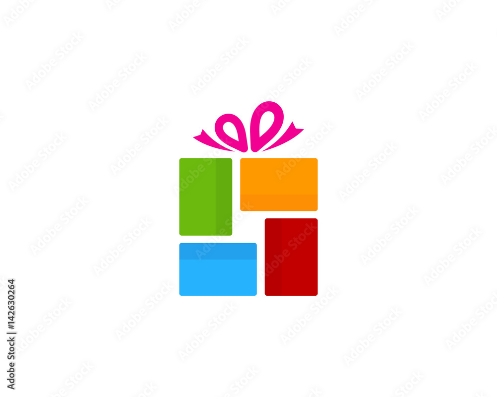 Gift Icon Logo Design Element Gift Icon Logo Design Element