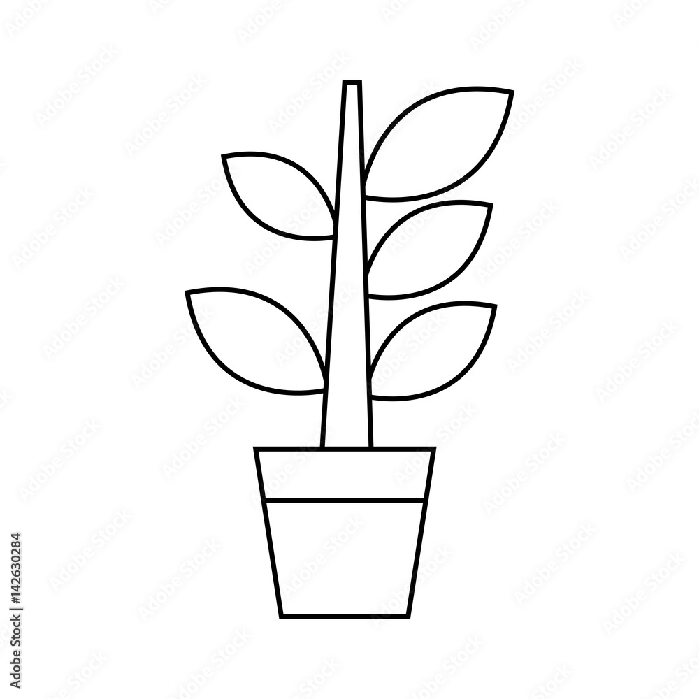 potted plant icon image vector illustration design potted plant icon image vector illustration design