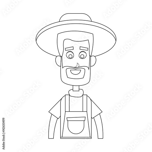 happy male farmer icon image vector illustration design 
