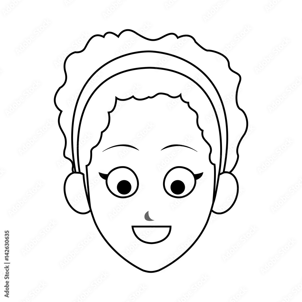 happy woman with short hair cartoon icon image vector illustration design 