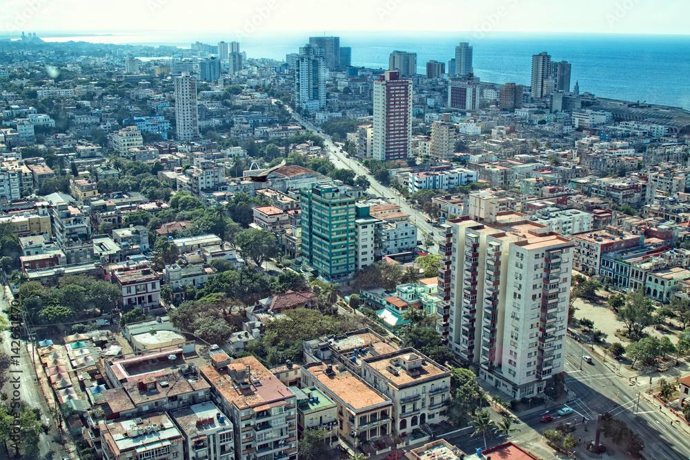 Aerial view of Havana Cuba