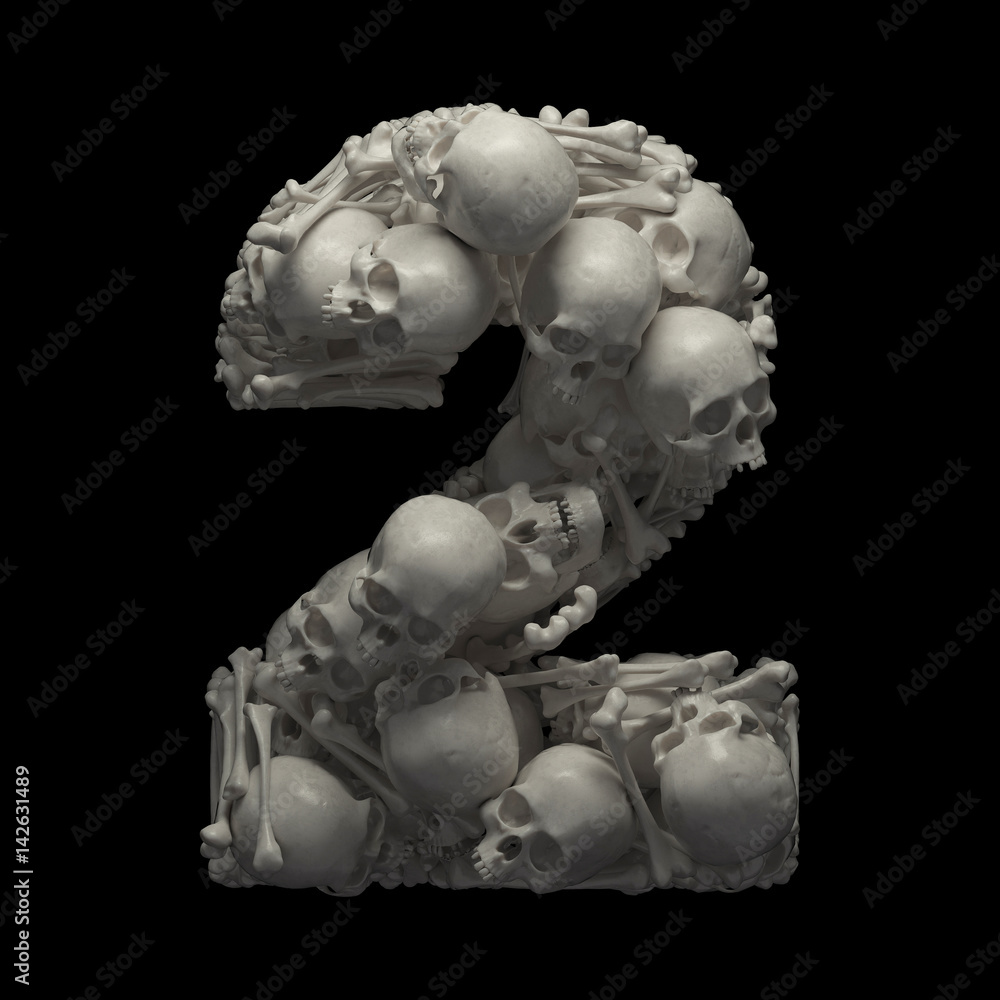 Font of skulls and bones. Font of skulls and bones.