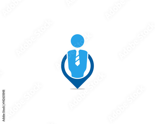 Job Pin Icon Logo Design Element
