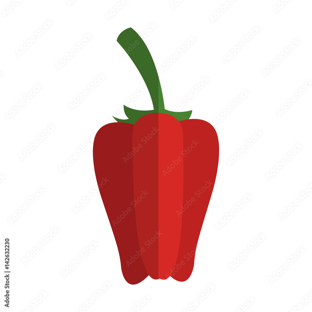 red pepper vegetable icon over white background. colorful design. vector illustration red pepper vegetable icon over white background. colorful design. vector illustration