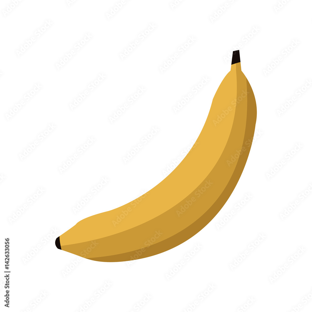 banana fruit icon over white background. colorful design. vector illustration