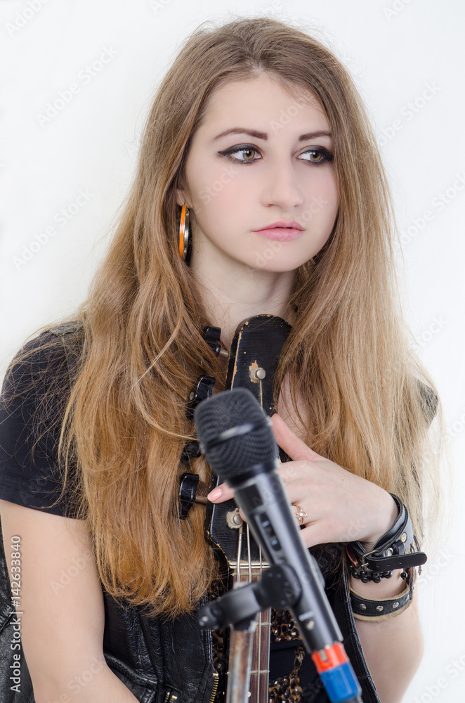 girl with a microphone girl with a microphone