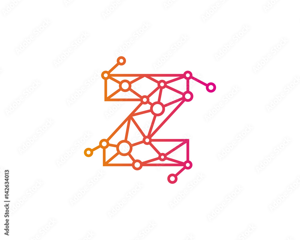 Letter Z Connected Circle Network Icon Logo Design Element Letter Z Connected Circle Network Icon Logo Design Element