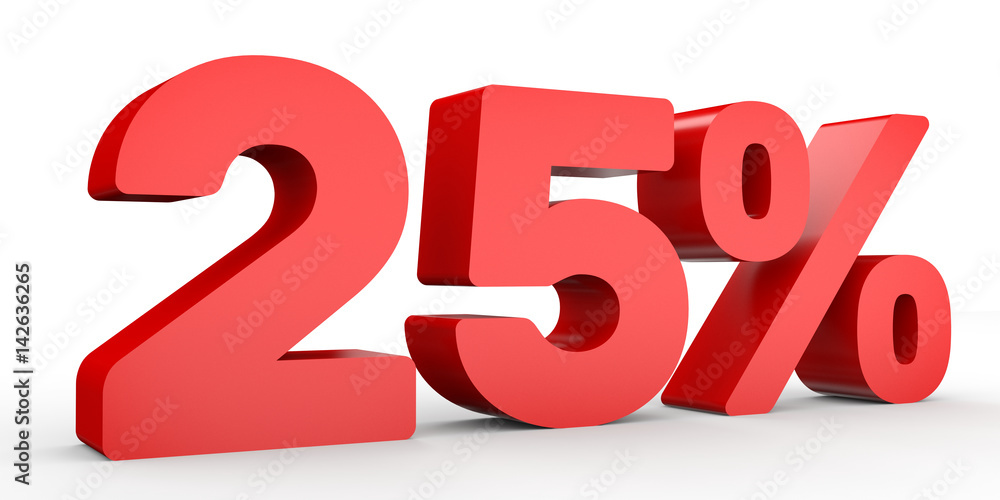 Twenty five percent off. Discount 25 %. Twenty five percent off. Discount 25 %.