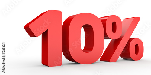 Ten percent off. Discount 10 %.
