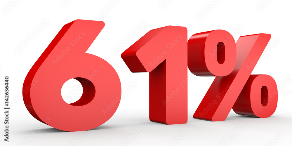 Sixty one percent off. Discount 61 %. Sixty one percent off. Discount 61 %.