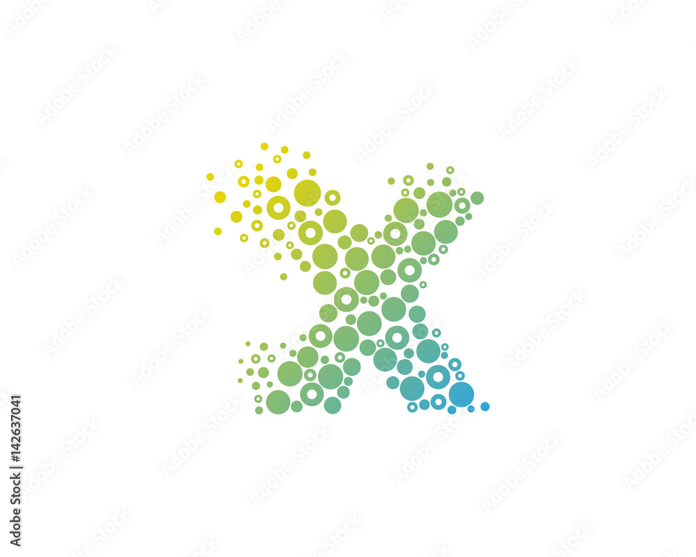 Letter X Particle Circle Icon Logo Design Element Letter X Particle Circle Icon Logo Design Element