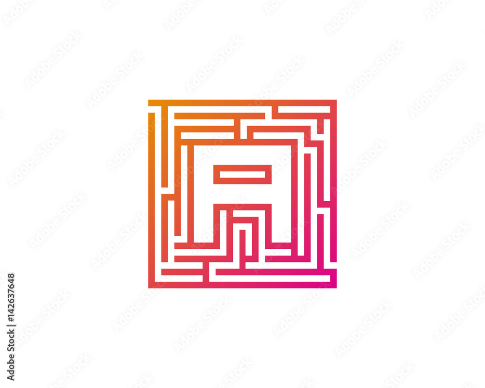 Letter A Maze Labyrint Icon Logo Design Element Letter A Maze Labyrint Icon Logo Design Element