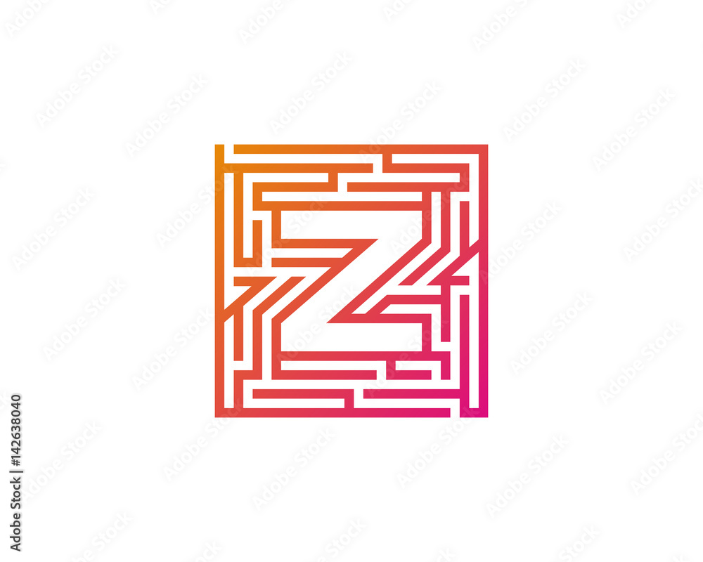 Letter Z Maze Labyrint Icon Logo Design Element Letter Z Maze Labyrint Icon Logo Design Element