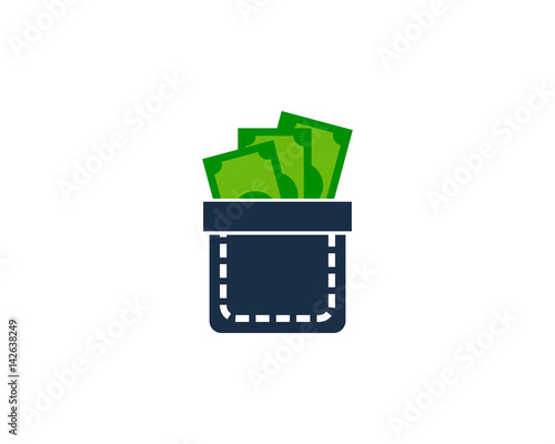 Money Pocket Icon Logo Desing Element