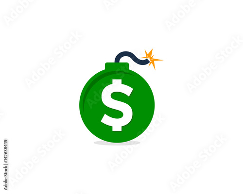 Money Bomb Icon Logo Desing Element