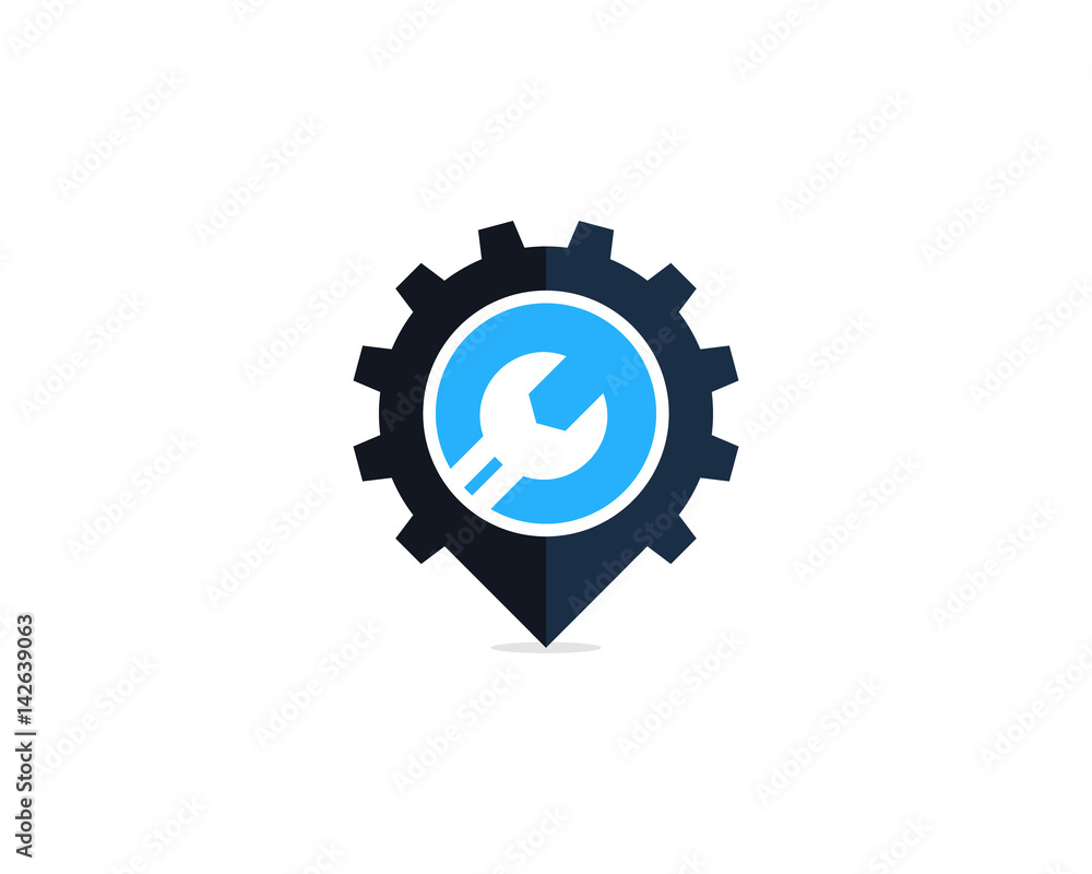 Service Pin Point Icon Logo Design Element Service Pin Point Icon Logo Design Element