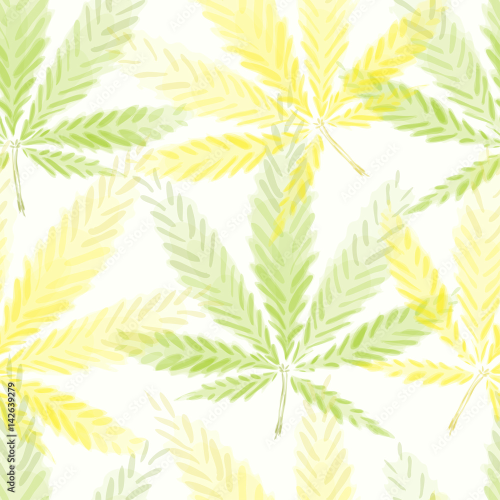 Cannabis leafs - seamless pattern Cannabis leafs - seamless pattern