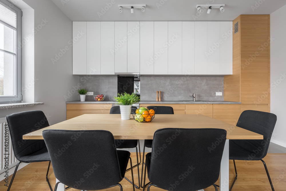 Modern kitchen with table Modern kitchen with table