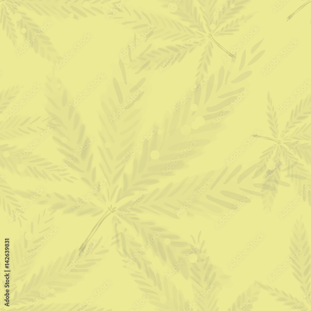 Fototapeta premium Cannabis leafs - seamless pattern