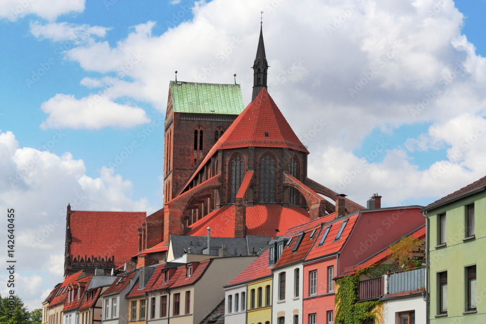 Wismar, Altstadt mit Nikolaikirche