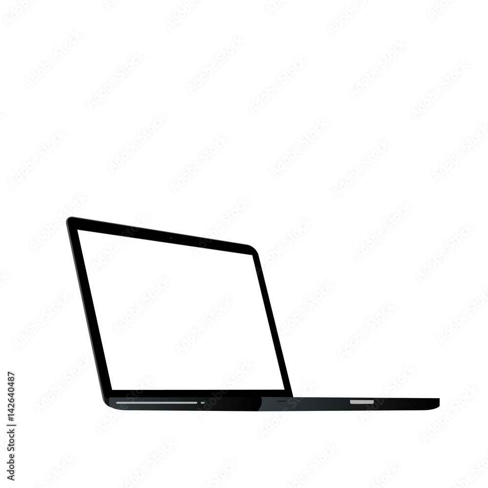 Isometric 3d vector illustration of open laptop isolated on white Isometric 3d vector illustration of open laptop isolated on white
