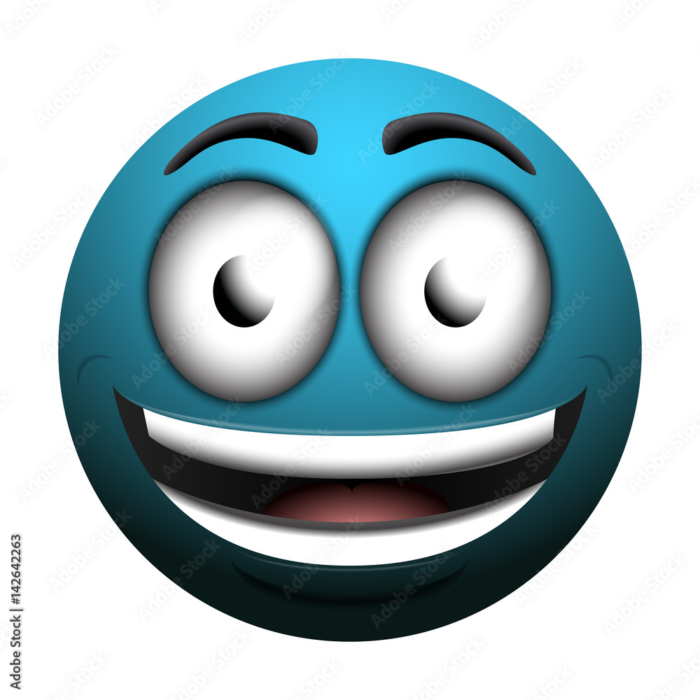 Isolated happy emote Isolated happy emote