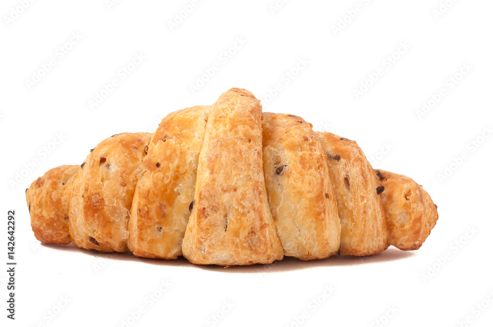 grain Croissant isolated on white background grain Croissant isolated on white background