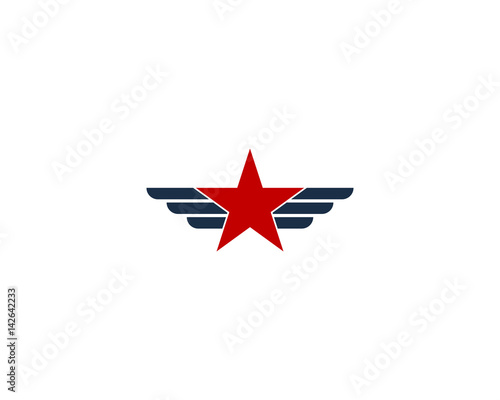 Star Wing Icon Logo Design Element