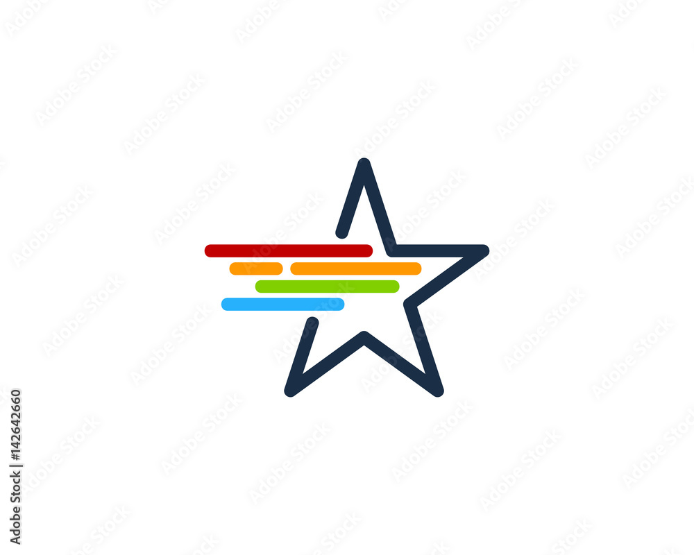 Fast Star Math Icon Fast Star Icon Logo Design Element Stock Vector | Adobe Stock
