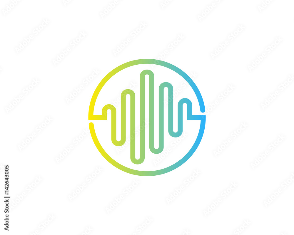 Sound Wave Icon Logo Design Element Sound Wave Icon Logo Design Element
